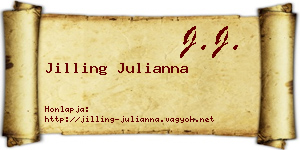 Jilling Julianna névjegykártya